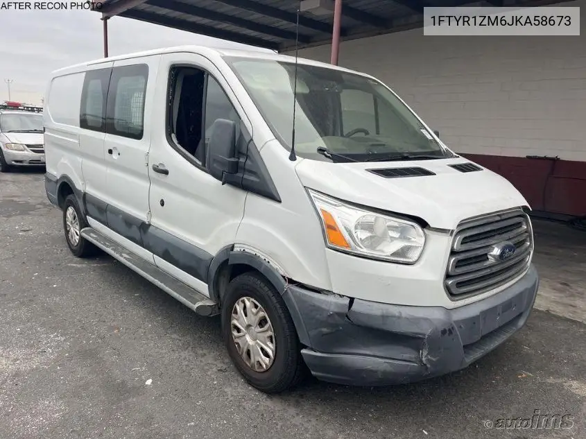 2018 Ford Transit T-250 VIN: 1FTYR1ZM6JKA58673 Lot: 42263545