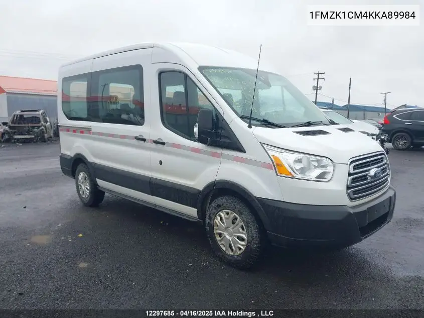 2019 Ford Transit T-150 VIN: 1FMZK1CM4KKA89984 Lot: 12297685