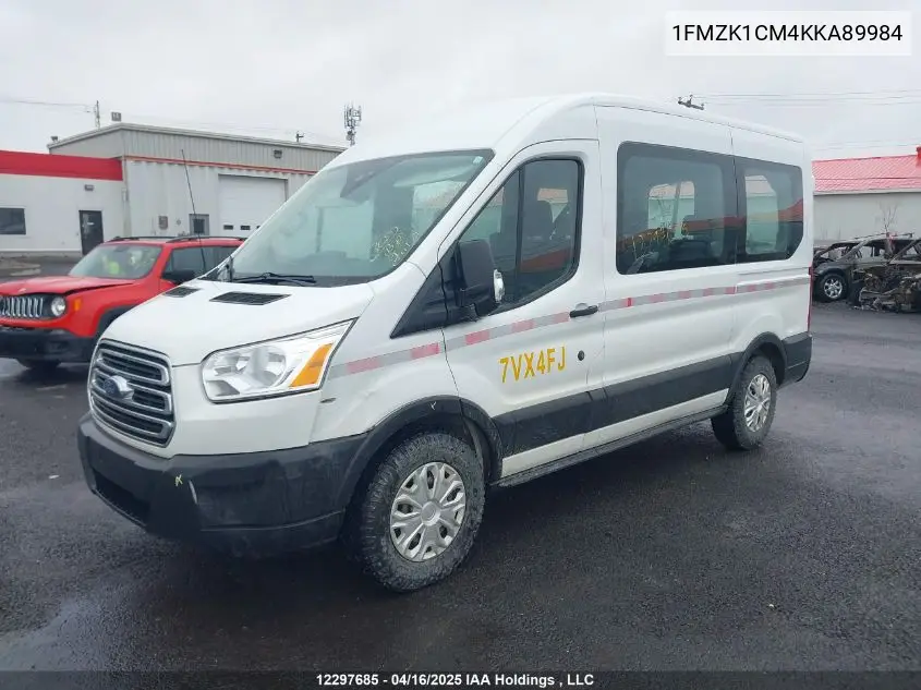 2019 Ford Transit T-150 VIN: 1FMZK1CM4KKA89984 Lot: 12297685