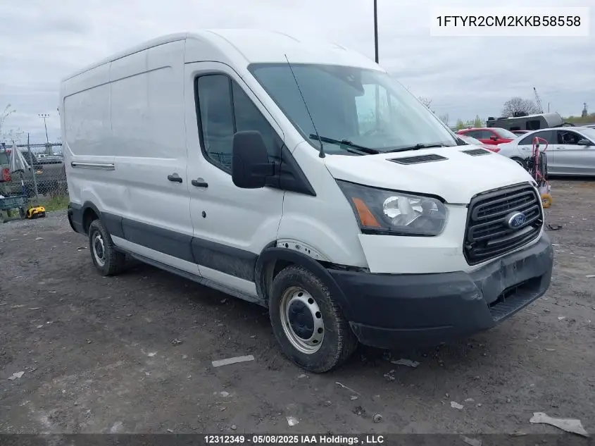 2019 Ford Transit VIN: 1FTYR2CM2KKB58558 Lot: 12312349