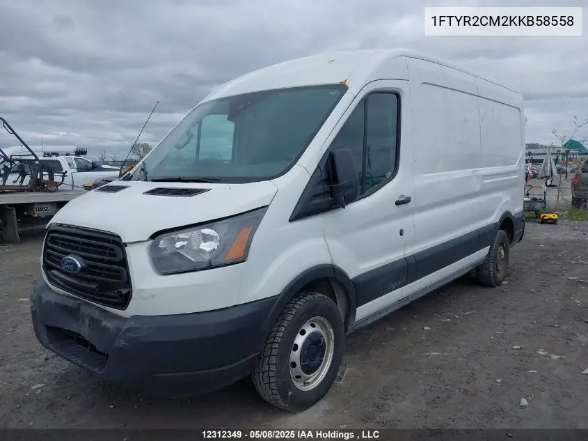 2019 Ford Transit VIN: 1FTYR2CM2KKB58558 Lot: 12312349