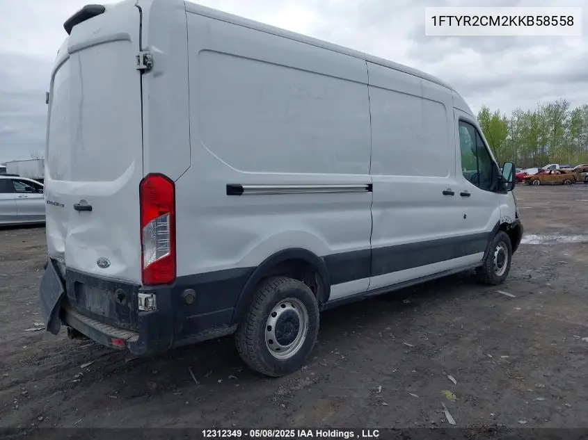 2019 Ford Transit VIN: 1FTYR2CM2KKB58558 Lot: 12312349