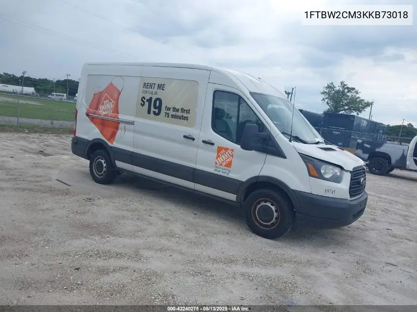 2019 Ford Transit-350 VIN: 1FTBW2CM3KKB73018 Lot: 42240275