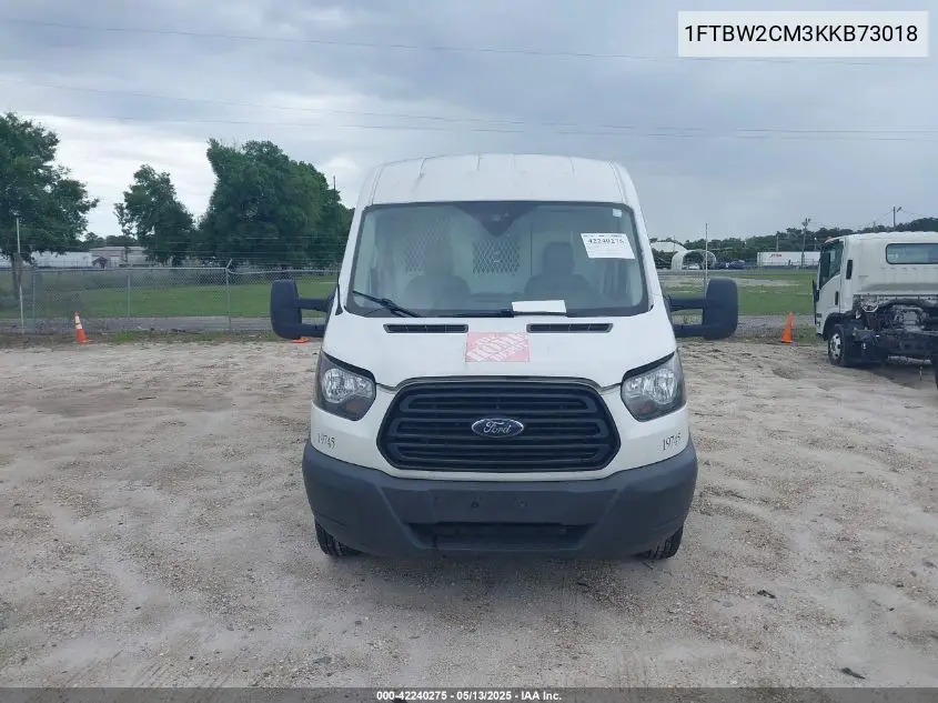 2019 Ford Transit-350 VIN: 1FTBW2CM3KKB73018 Lot: 42240275