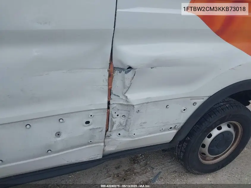 2019 Ford Transit-350 VIN: 1FTBW2CM3KKB73018 Lot: 42240275