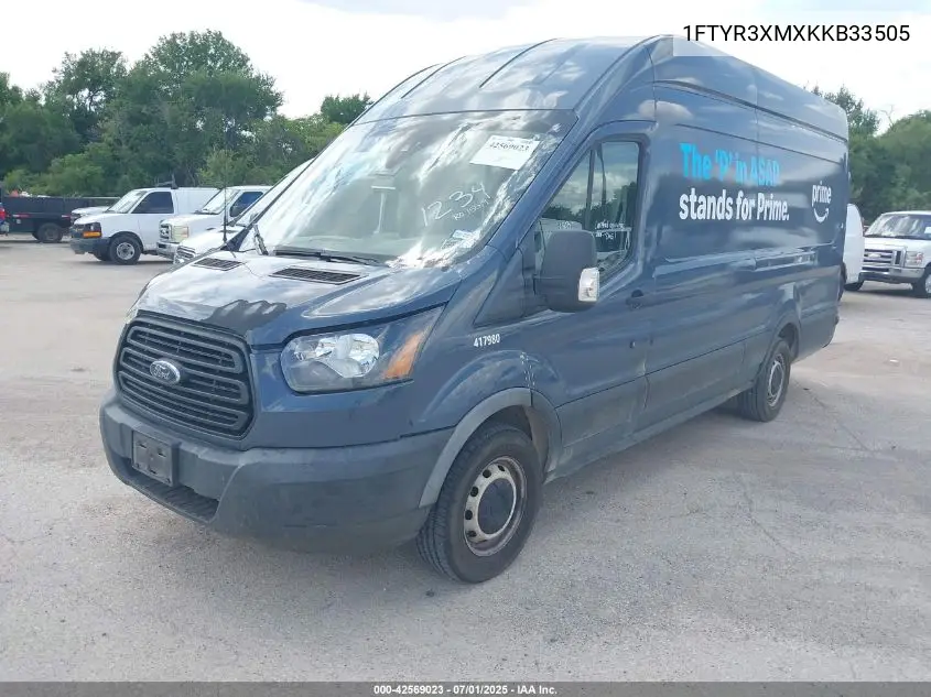 2019 Ford Transit-250 VIN: 1FTYR3XMXKKB33505 Lot: 42569023