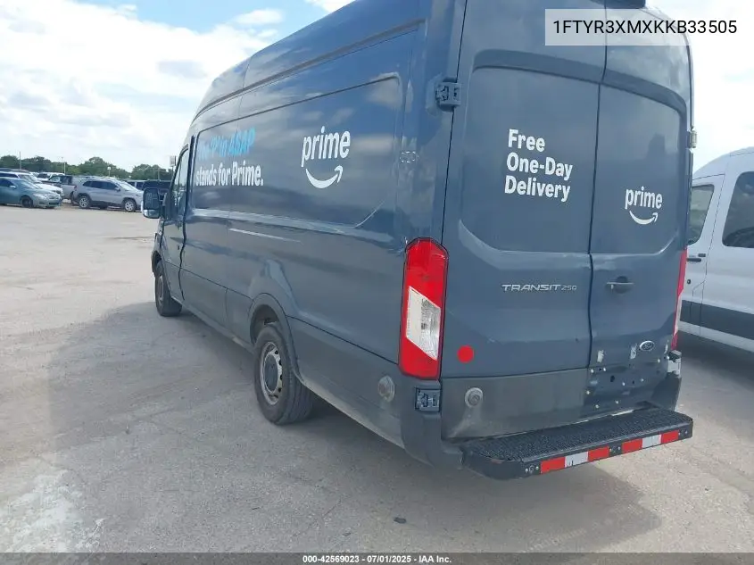 2019 Ford Transit-250 VIN: 1FTYR3XMXKKB33505 Lot: 42569023