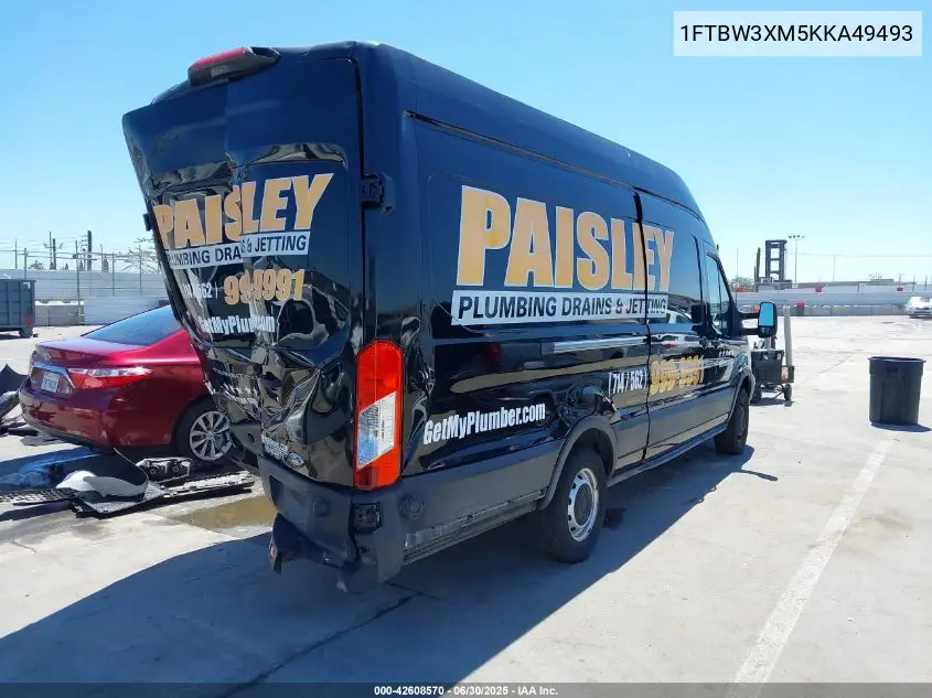 2019 Ford Transit-350 VIN: 1FTBW3XM5KKA49493 Lot: 42608570
