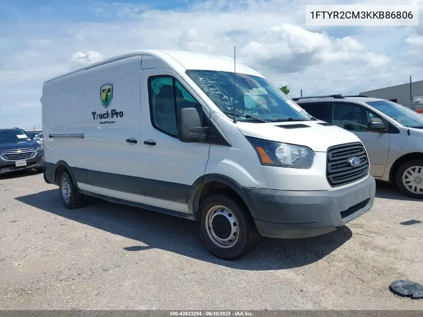 2019 Ford Transit-250 VIN: 1FTYR2CM3KKB86806 Lot: 42633294
