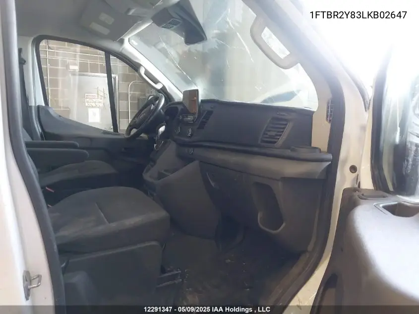 2020 Ford Transit T-250 VIN: 1FTBR2Y83LKB02647 Lot: 12291347