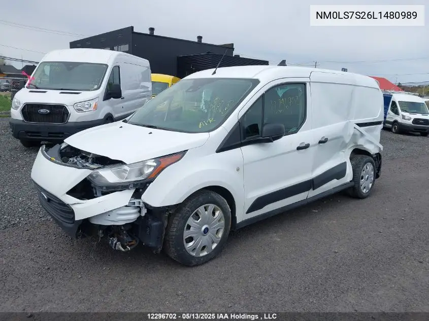 2020 Ford Transit Connect Xl VIN: NM0LS7S26L1480989 Lot: 12296702