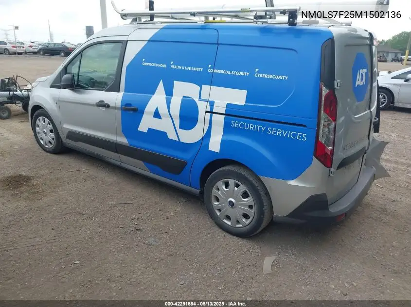 2021 Ford Transit Connect Xlt Cargo Van VIN: NM0LS7F25M1502136 Lot: 42251684