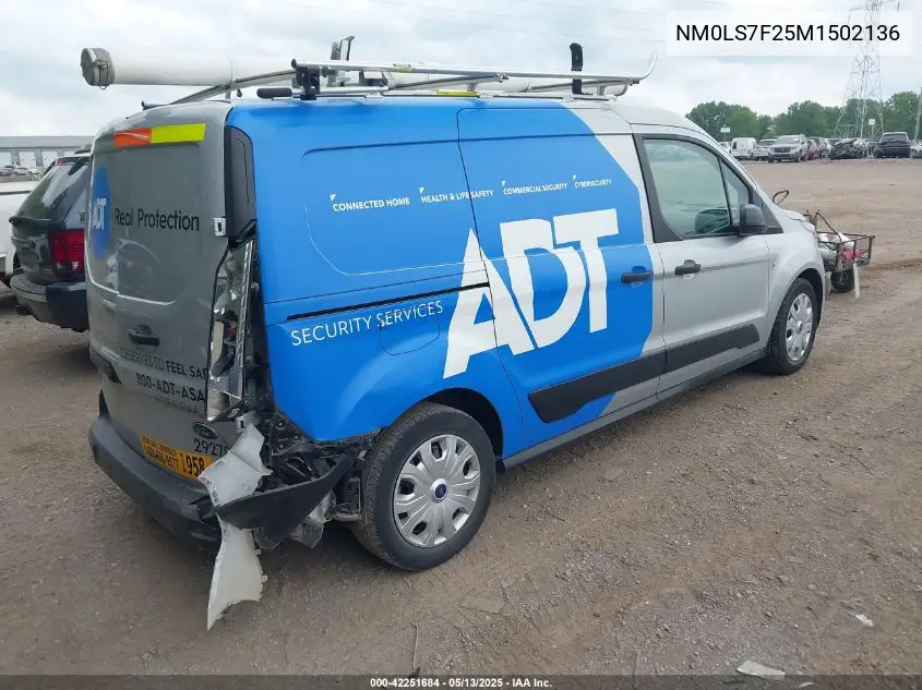 2021 Ford Transit Connect Xlt Cargo Van VIN: NM0LS7F25M1502136 Lot: 42251684