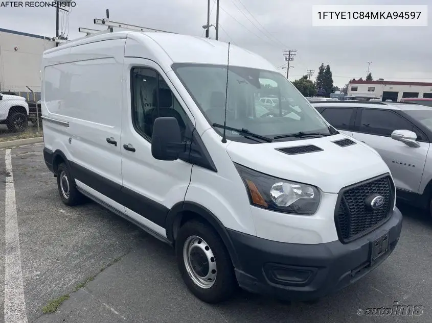 2021 Ford Transit T-150 VIN: 1FTYE1C84MKA94597 Lot: 42649637