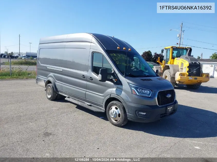 2022 Ford Transit VIN: 1FTRS4UG6NKA16392 Lot: 12108255