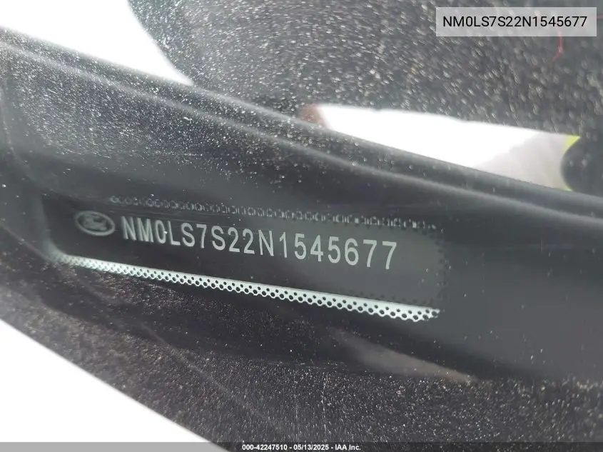 2022 Ford Transit Connect Xl Cargo Van VIN: NM0LS7S22N1545677 Lot: 42247510