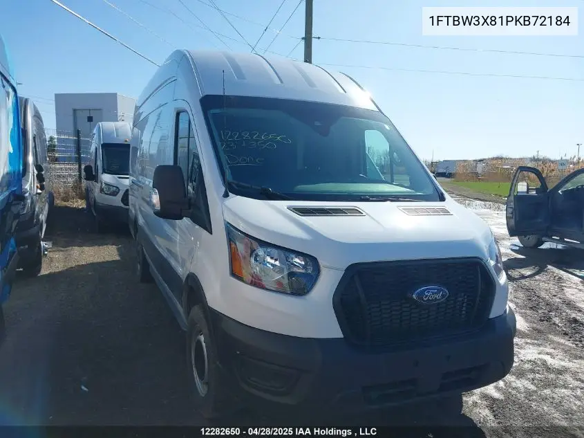 2023 Ford Transit T-350 VIN: 1FTBW3X81PKB72184 Lot: 12282650