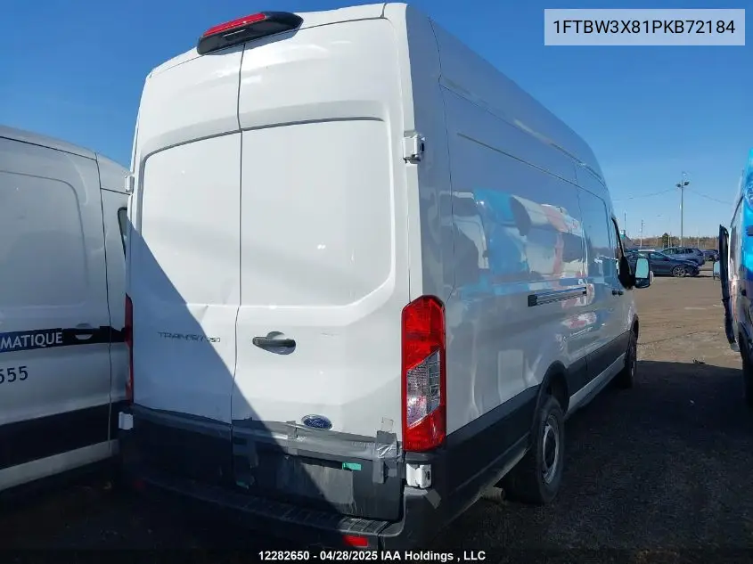 2023 Ford Transit T-350 VIN: 1FTBW3X81PKB72184 Lot: 12282650