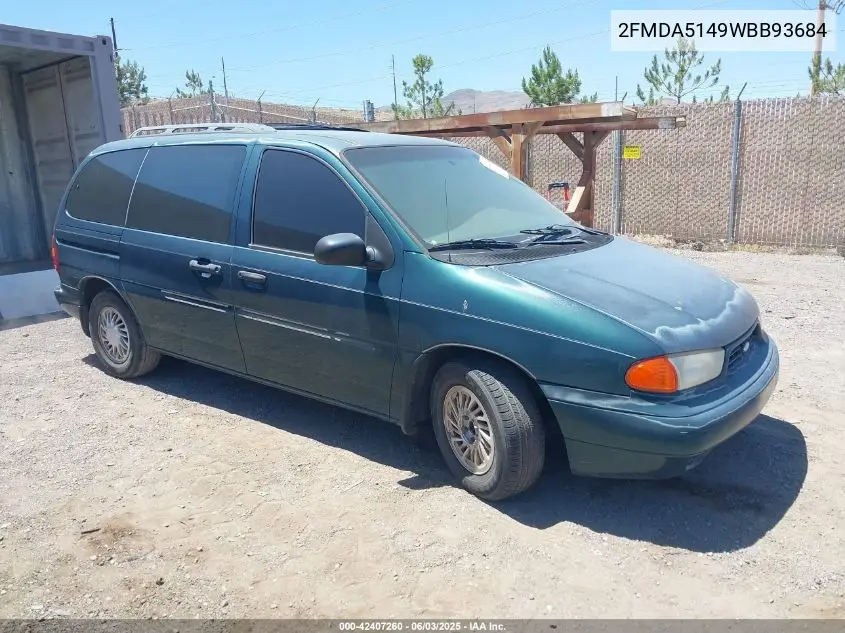 1998 Ford Windstar Gl/Limited/Lx VIN: 2FMDA5149WBB93684 Lot: 42407260