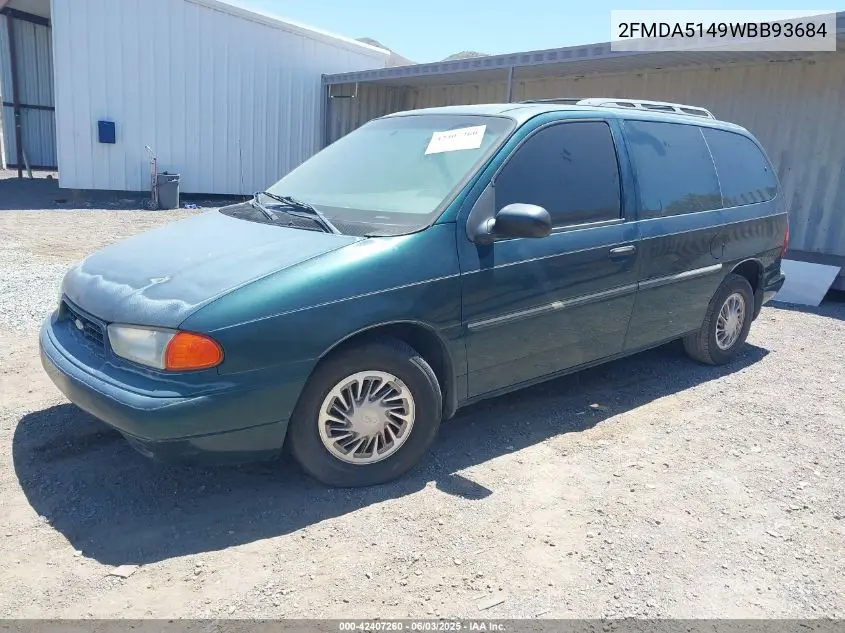 1998 Ford Windstar Gl/Limited/Lx VIN: 2FMDA5149WBB93684 Lot: 42407260