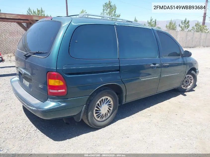 1998 Ford Windstar Gl/Limited/Lx VIN: 2FMDA5149WBB93684 Lot: 42407260