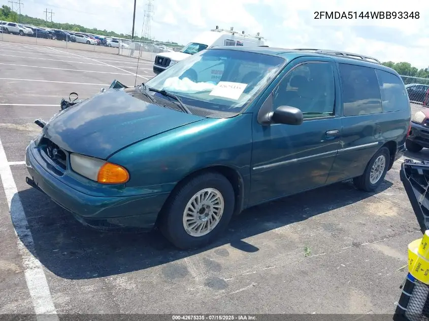 1998 Ford Windstar Gl/Limited/Lx VIN: 2FMDA5144WBB93348 Lot: 42675335