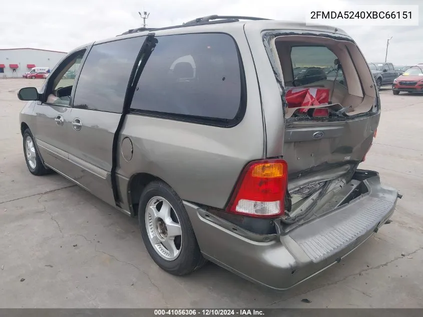 1999 Ford Windstar Se VIN: 2FMDA5240XBC66151 Lot: 41056306