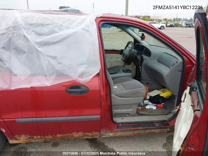 2000 Ford Windstar Lx VIN: 2FMZA5141YBC12236 Lot: 20215849