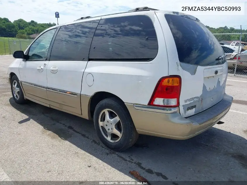 2000 Ford Windstar Limited/Sel VIN: 2FMZA5344YBC50993 Lot: 42626778