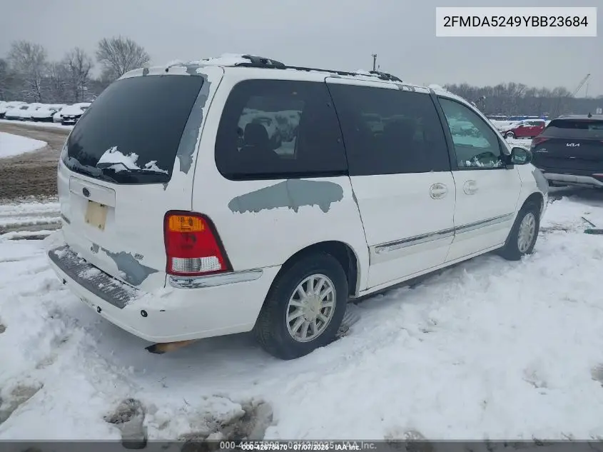 2000 Ford Windstar Se VIN: 2FMDA5249YBB23684 Lot: 42675470