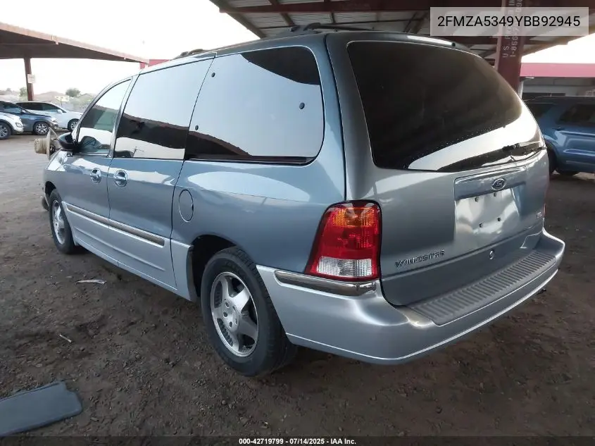 2000 Ford Windstar Limited/Sel VIN: 2FMZA5349YBB92945 Lot: 42719799