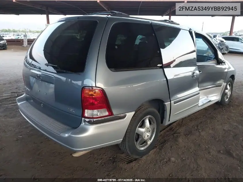 2000 Ford Windstar Limited/Sel VIN: 2FMZA5349YBB92945 Lot: 42719799
