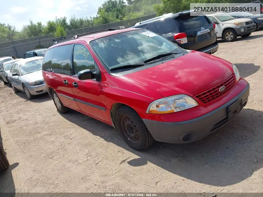 2001 Ford Windstar Lx VIN: 2FMZA51401BB80434 Lot: 42642907