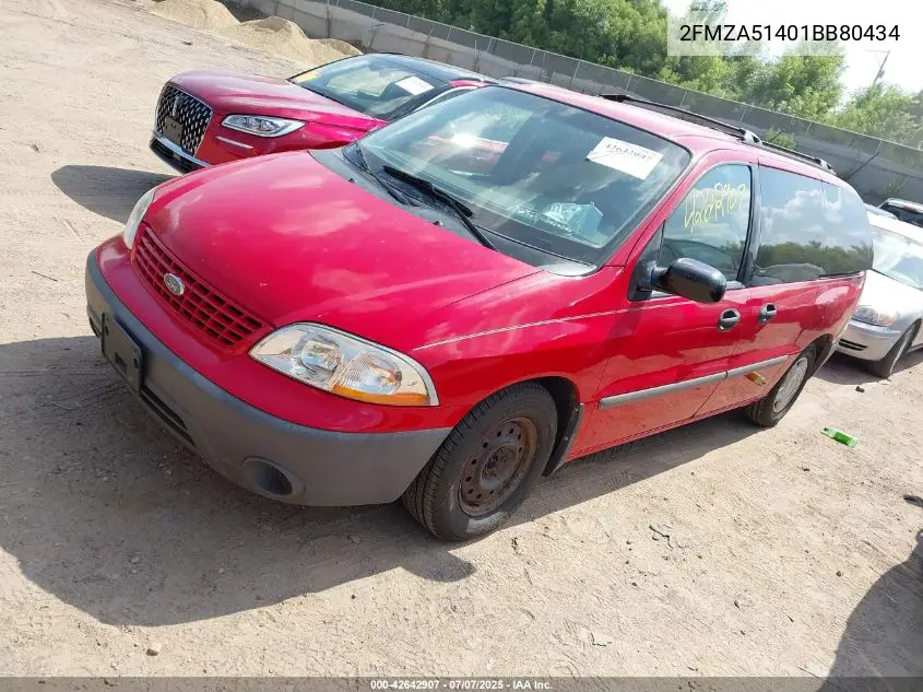 2001 Ford Windstar Lx VIN: 2FMZA51401BB80434 Lot: 42642907