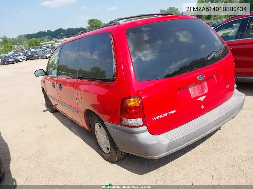 2001 Ford Windstar Lx VIN: 2FMZA51401BB80434 Lot: 42642907