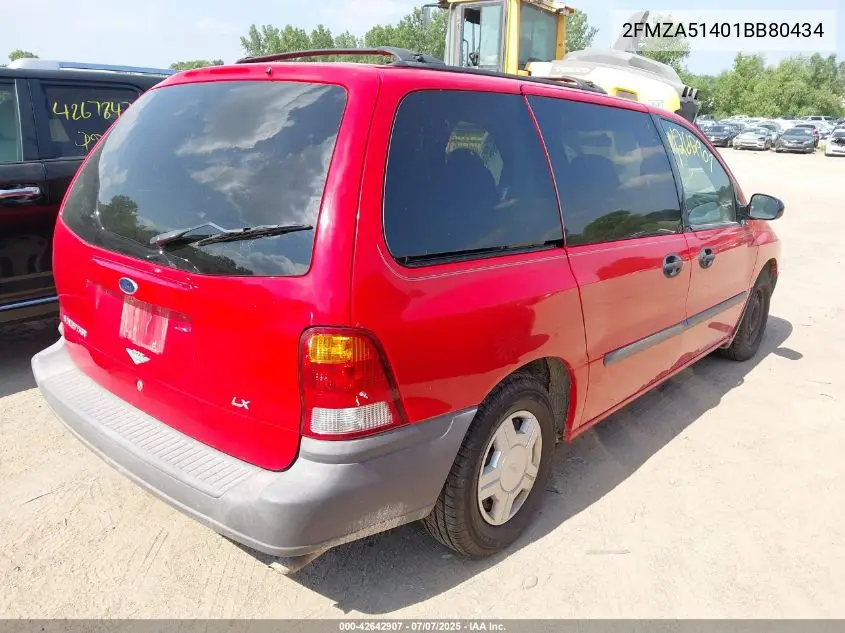 2001 Ford Windstar Lx VIN: 2FMZA51401BB80434 Lot: 42642907
