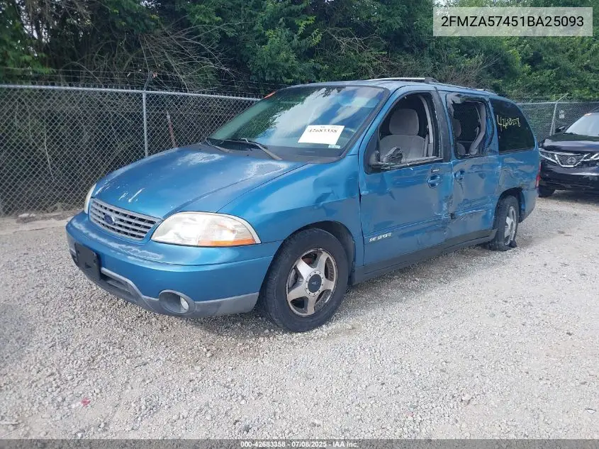 2001 Ford Windstar Se Sport VIN: 2FMZA57451BA25093 Lot: 42683358