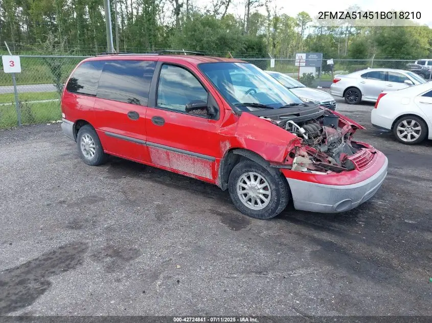 2001 Ford Windstar Lx VIN: 2FMZA51451BC18210 Lot: 42724841