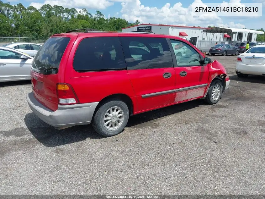 2001 Ford Windstar Lx VIN: 2FMZA51451BC18210 Lot: 42724841
