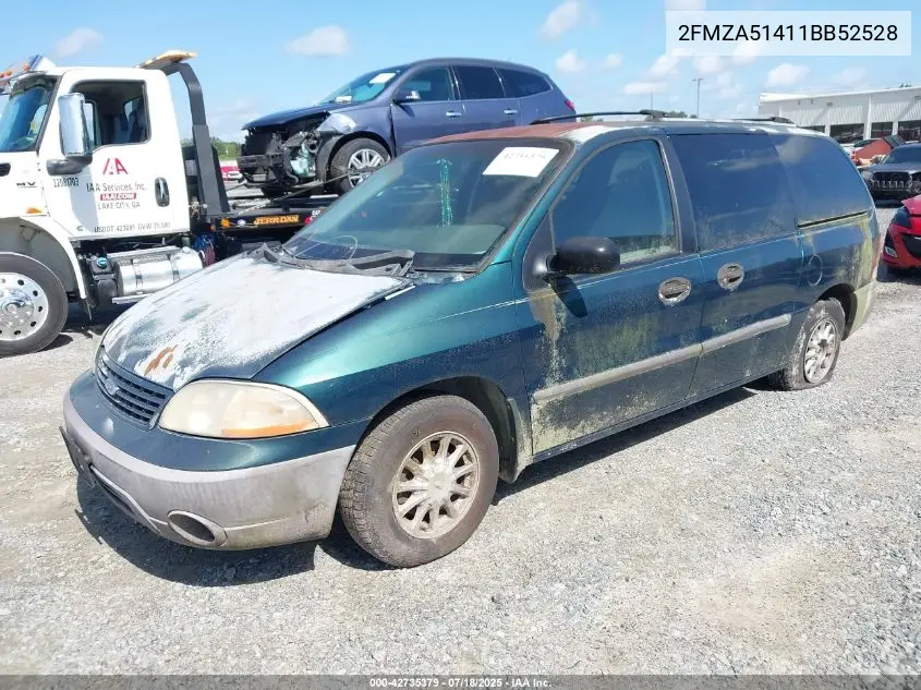 2001 Ford Windstar Lx VIN: 2FMZA51411BB52528 Lot: 42735379