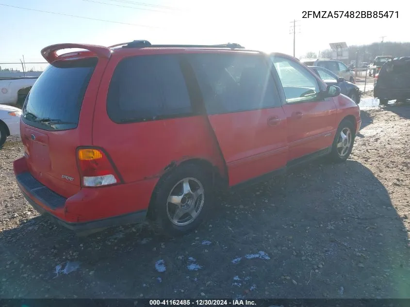 2002 Ford Windstar VIN: 2FMZA57482BB85471 Lot: 41162485