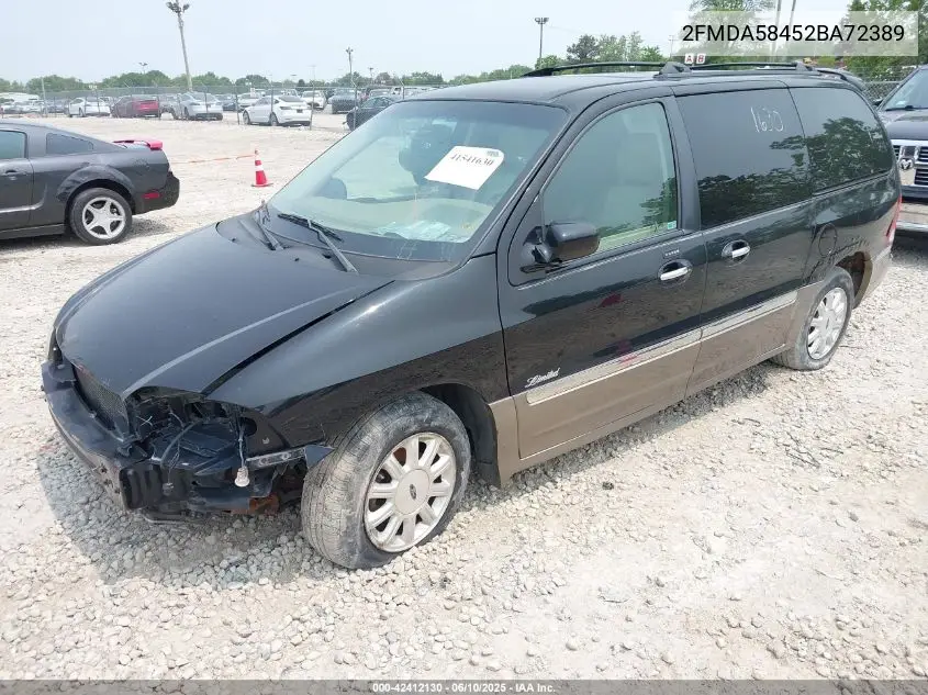 2002 Ford Windstar Limited VIN: 2FMDA58452BA72389 Lot: 42412130