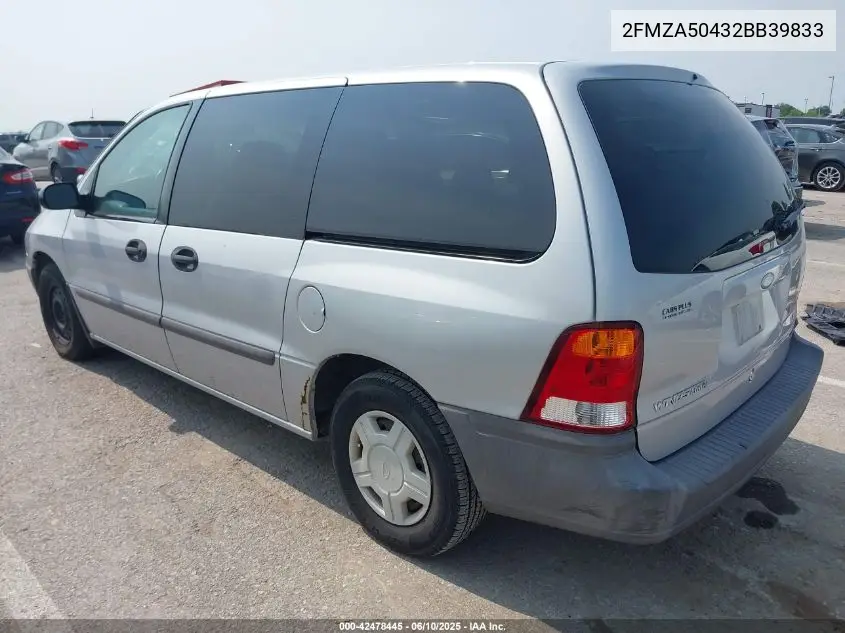 2002 Ford Windstar Lx VIN: 2FMZA50432BB39833 Lot: 42478445