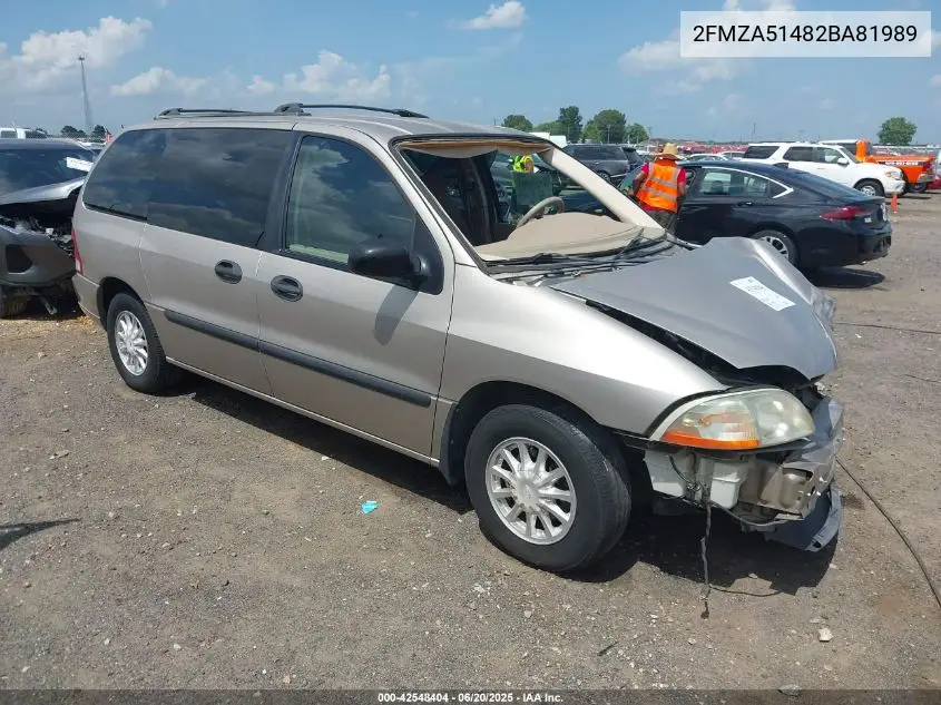 2002 Ford Windstar Lx VIN: 2FMZA51482BA81989 Lot: 42548404