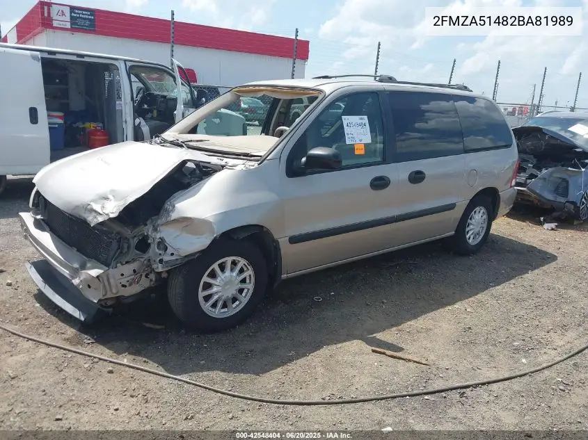 2002 Ford Windstar Lx VIN: 2FMZA51482BA81989 Lot: 42548404
