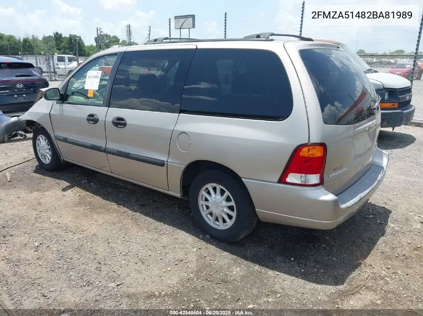 2002 Ford Windstar Lx VIN: 2FMZA51482BA81989 Lot: 42548404