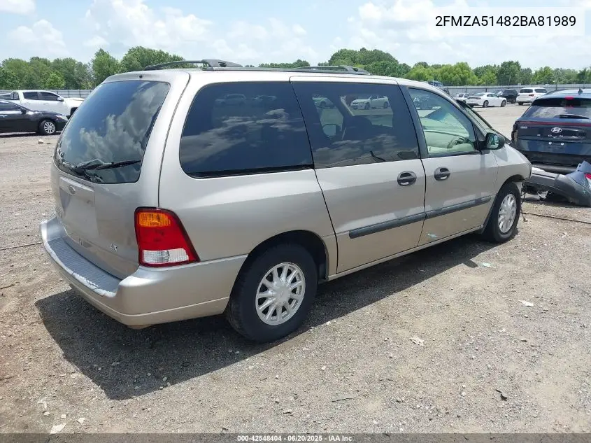 2002 Ford Windstar Lx VIN: 2FMZA51482BA81989 Lot: 42548404