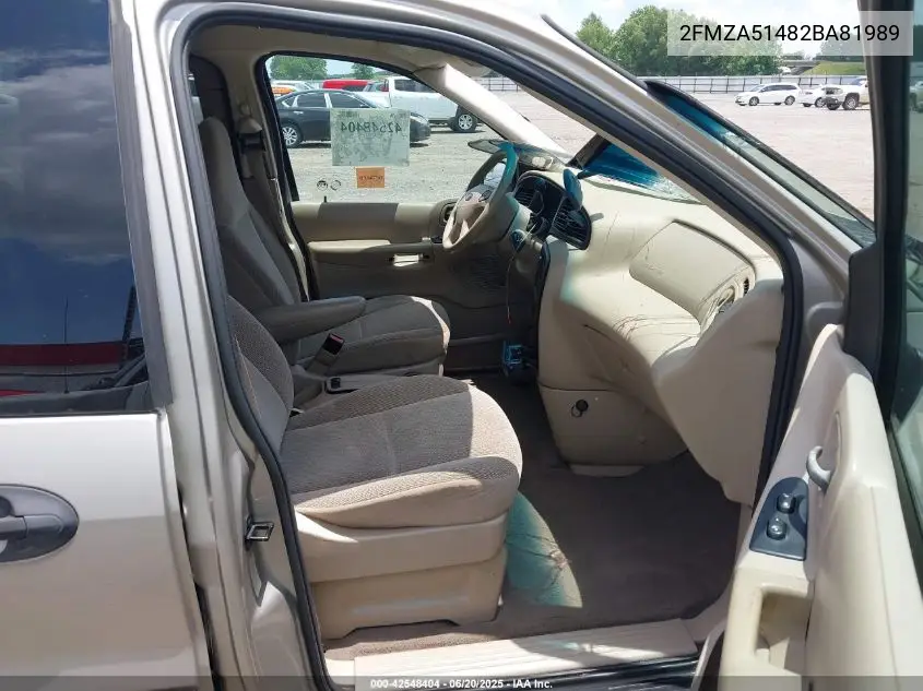 2002 Ford Windstar Lx VIN: 2FMZA51482BA81989 Lot: 42548404