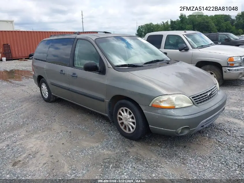 2002 Ford Windstar Lx VIN: 2FMZA51422BA81048 Lot: 42615186
