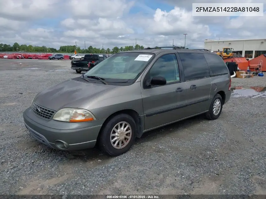 2002 Ford Windstar Lx VIN: 2FMZA51422BA81048 Lot: 42615186